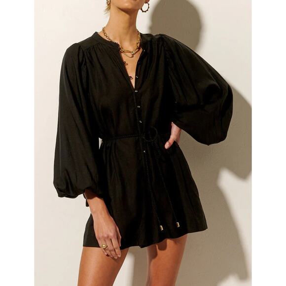 KIVARI - Raquelle Playsuit Romper - Black Size US 2 - Picture 1 of 13